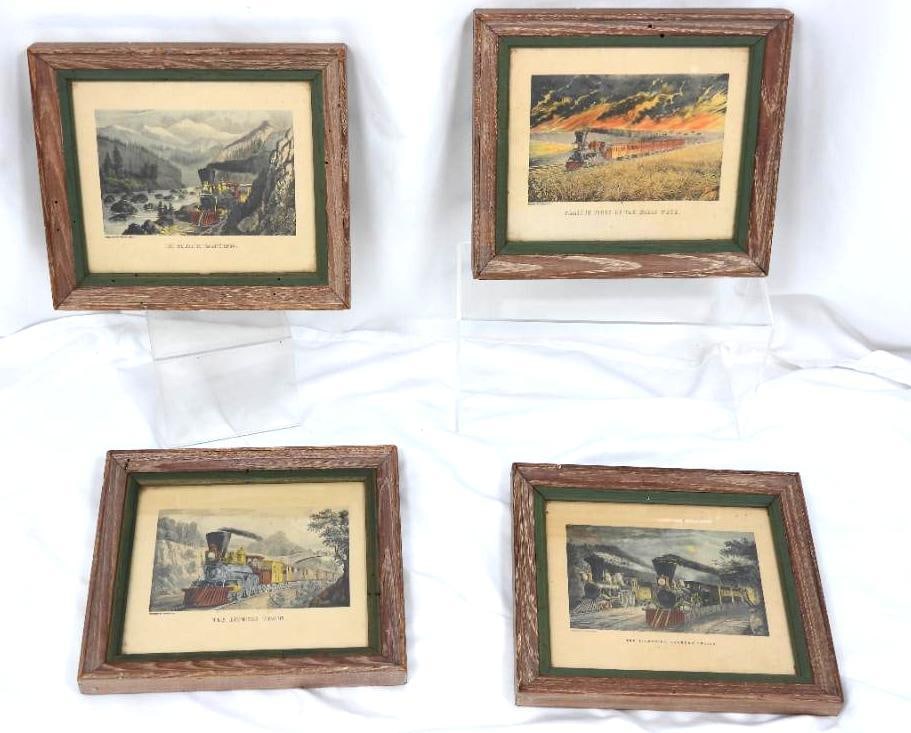 Lot of 4 The Philadelphia Print Shop Lithographs RARE 7"x9" (1 of 5)