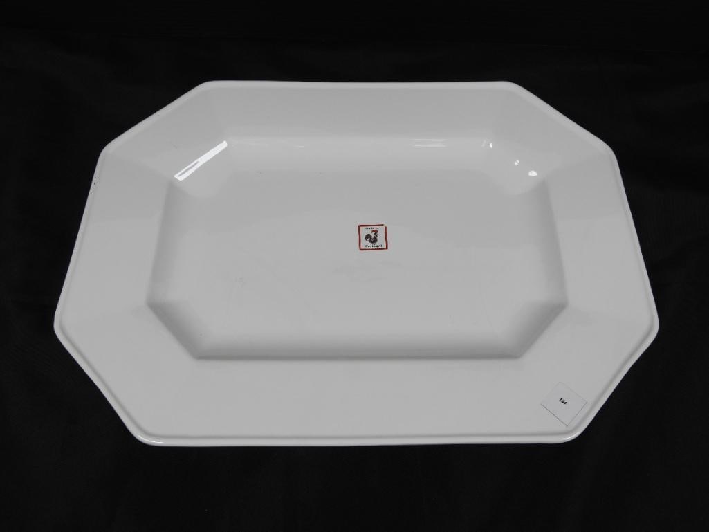 NEW Made in Portugal White Rectangular Large White Platter 18" (1 of 3)