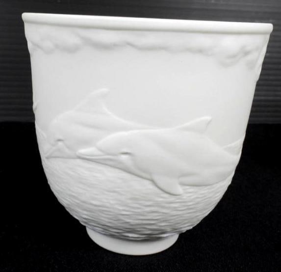 LLADRO "Dolphins at Play" Cup/ Votive holder Porcelain In original box (1 of 6)