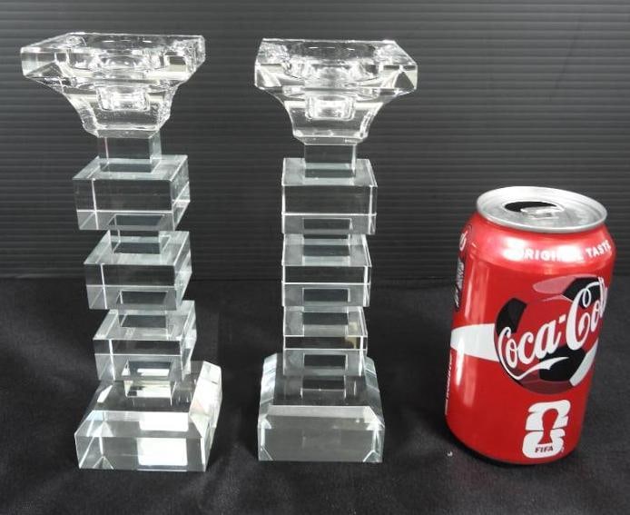 NEW SCHONFELD Crystal Candlestick Pair 7.5" (1 of 3)