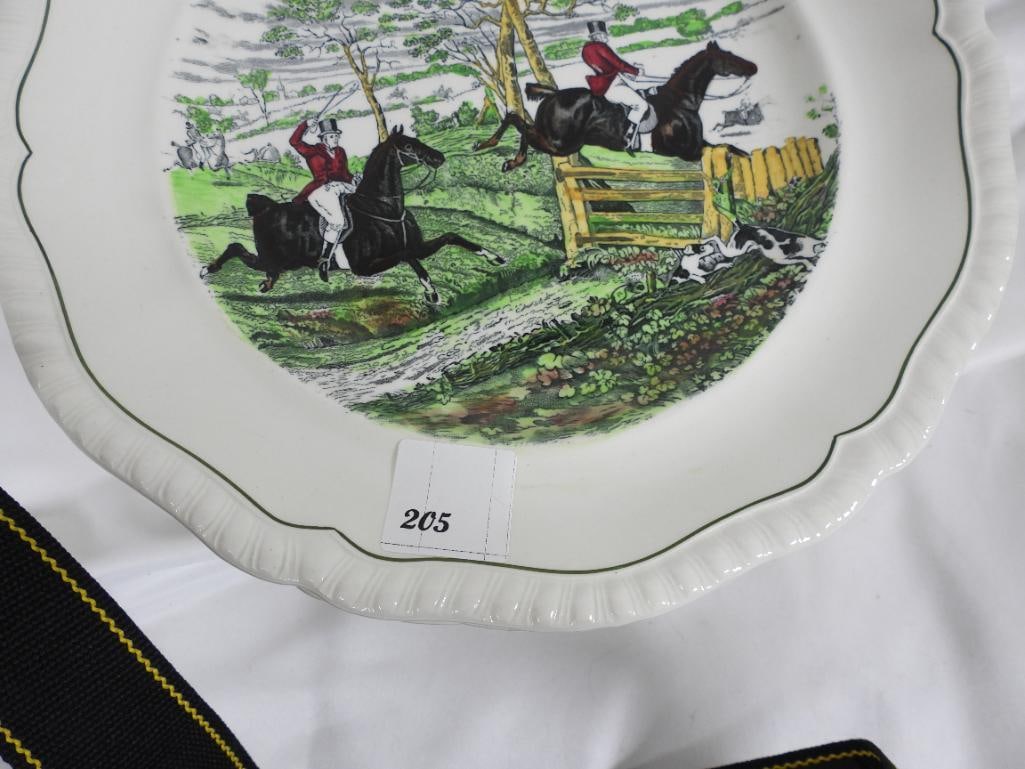Lot of 12 COPELAND ENGLAND "Hunting Scenes" 9 3/8" Luncheon Plates (1 of 2)
