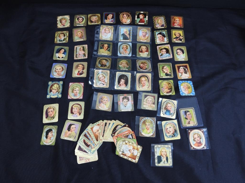 Lot of 70 Vintage 1930" German tobacco cards Garbaty Galerie Schoner-frauen Des Film (1 of 6)