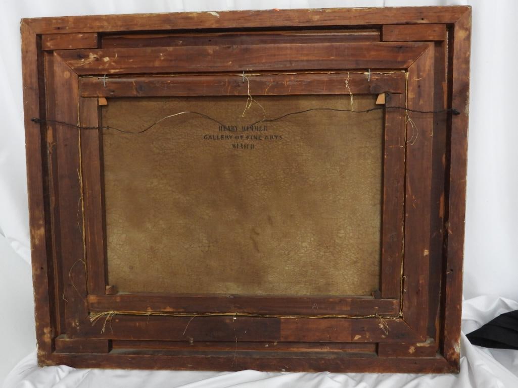 Felix Schlesinger (1833-1910) Original Signed Antique Oil Painting of Family Moments - 14