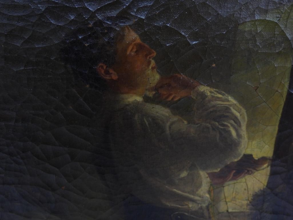 Felix Schlesinger (1833-1910) Original Signed Antique Oil Painting of Family Moments - 4