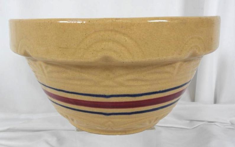 RANSBOTTOM ROSEVILLE OH Yellowware Mixing bowl. (1 of 4)