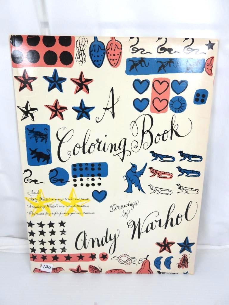 Vintage Andy Warhol Coloring Book HUGE. 1990 FIRST EDITION (1 of 7)