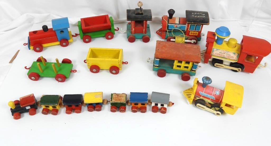 Lot of Vintage Trains Fisher price, Huffy, Toot (1 of 5)