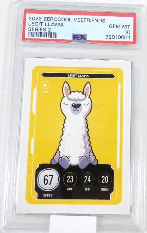 VeeFriends Series 2 Zerocool LEGIT LLAMA Graded Card: PSA Graded 10 GEM MT Certified Collectible Trading Card Game card sealed 2022 ZEROCOOL VEEFRIENDS LEGIT LLAMA SERIES 2 (2022)