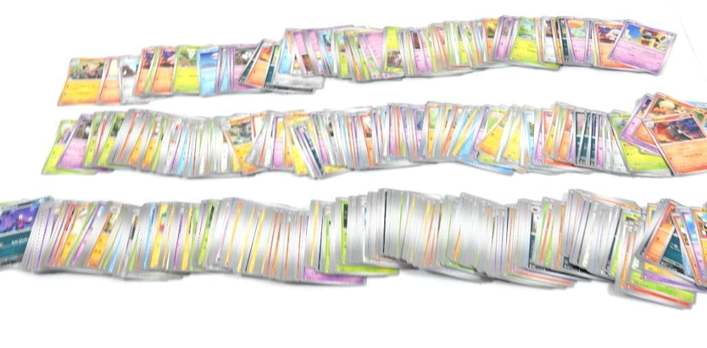 Lot of 550 + Assorted POKEMON Collectible Cards in box: Box may not be the original box for these cards. Unchecked Assorted Pokemon Cards in excellent condition.
