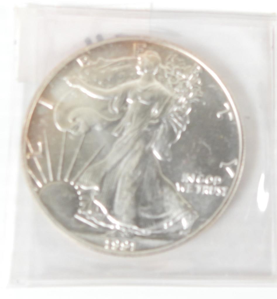 1991 Walking Liberty Silver Dollar (1 of 2)