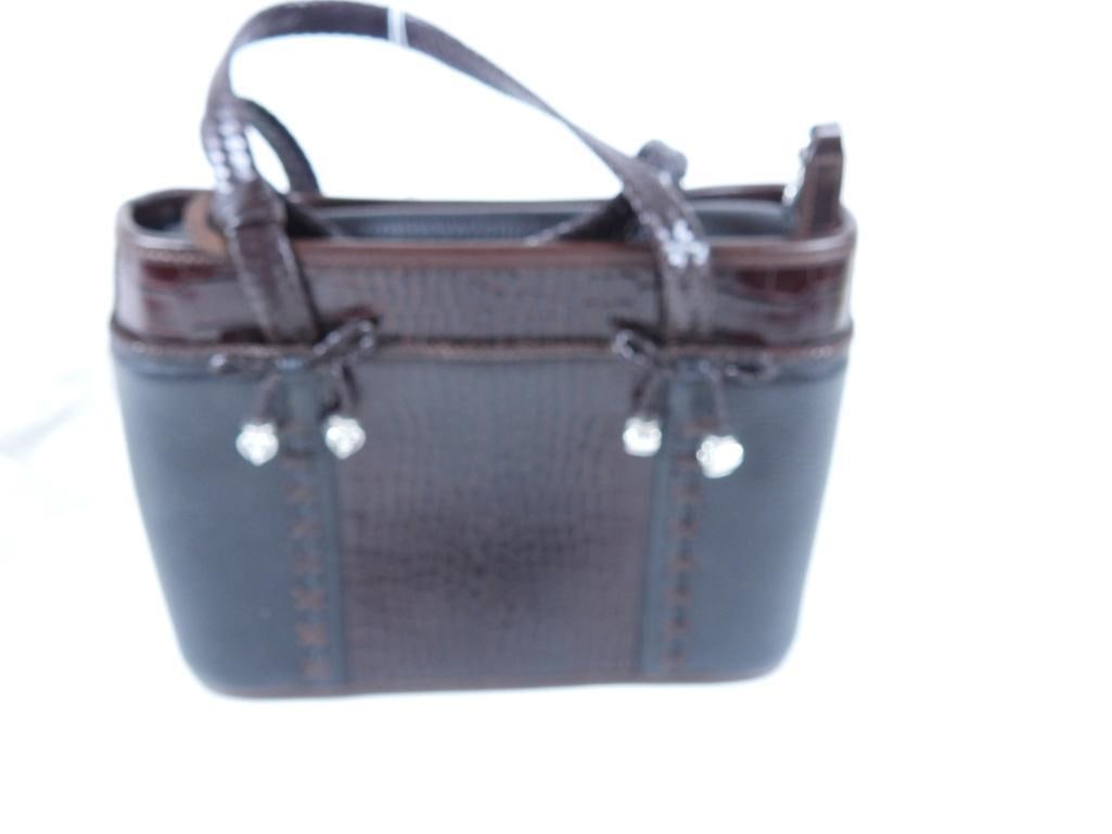AUTHENTIC BRIGHTON Embossed Crock 2 Tone handbag (1 of 16)