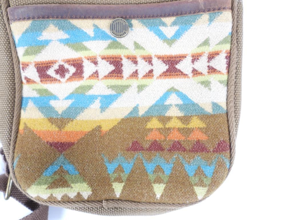 AUTHENTIC PENDLETON Wool &canvas Aztek Native Handbag - 3