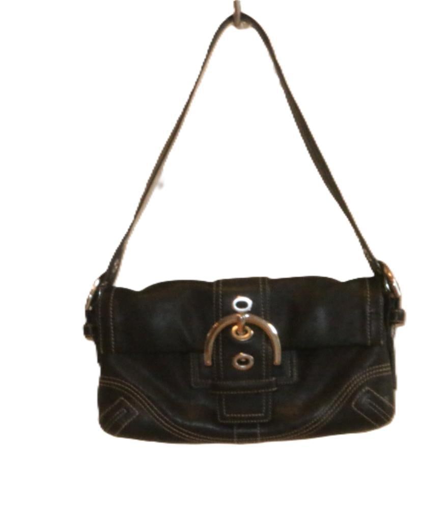 Authentic Vintage Coach soho Buckle Soho Bag Black (1 of 12)