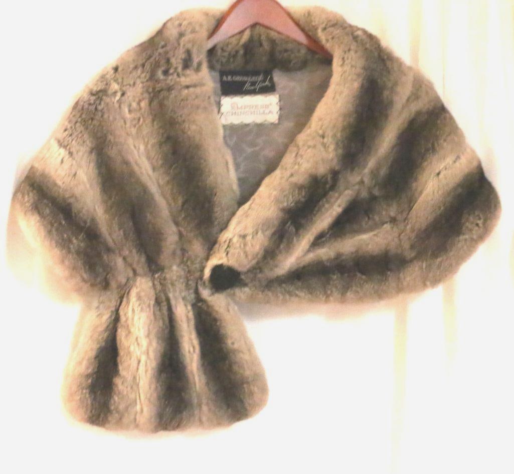 Vintage Genuine Empress Chinchilla by A.E. Gorgeous NEW YORK (1 of 7)