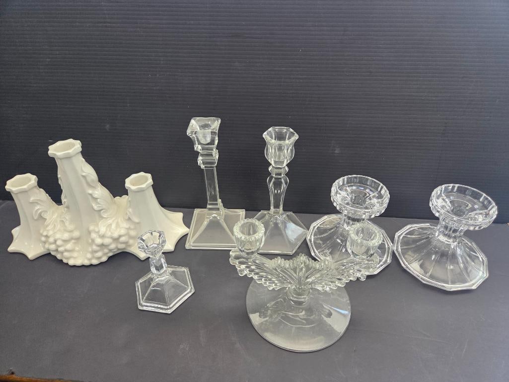 LOT OF 7 VINTAGE CANDLE HOLDERS (1 of 1)
