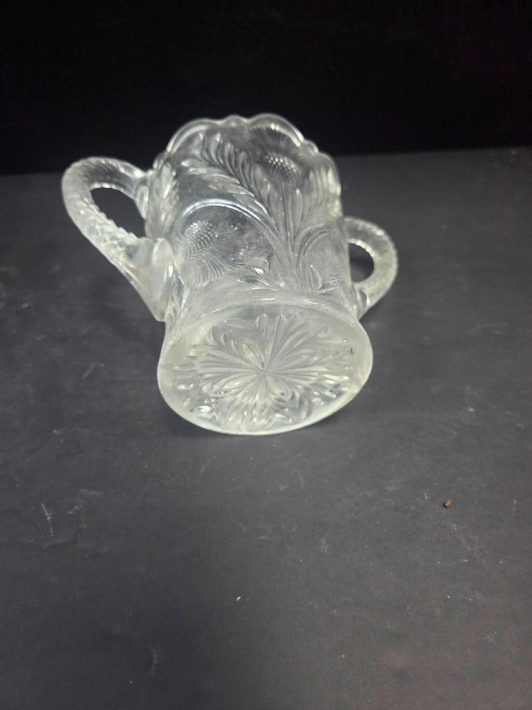 Three-Piece Pressed Glass Thistle Pattern Table Set - 11
