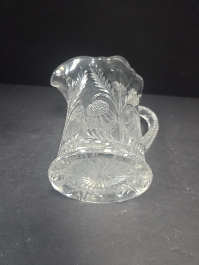 Three-Piece Pressed Glass Thistle Pattern Table Set - 8