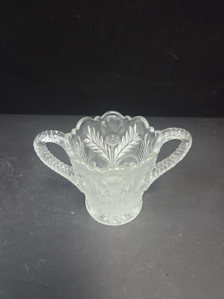Three-Piece Pressed Glass Thistle Pattern Table Set - 9