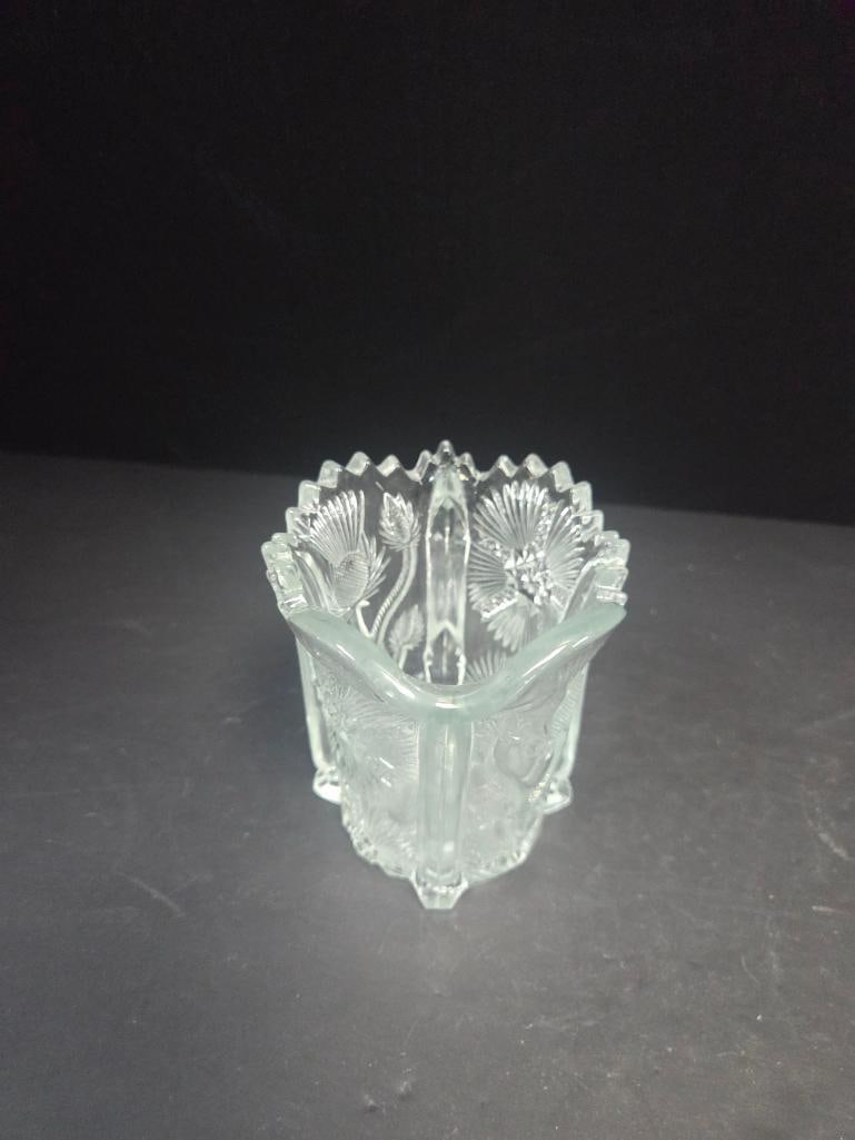 Three-Piece Pressed Glass Thistle Pattern Table Set, Footed - 5