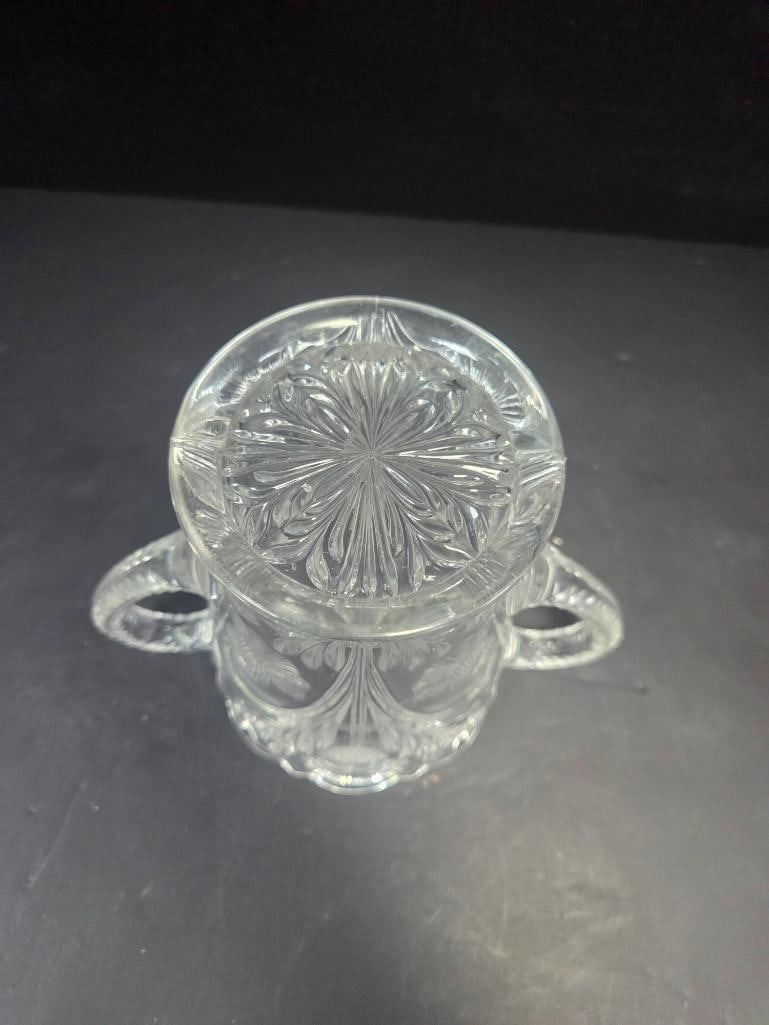 Three-Piece Pressed Glass Fern Pattern Table Set - 5