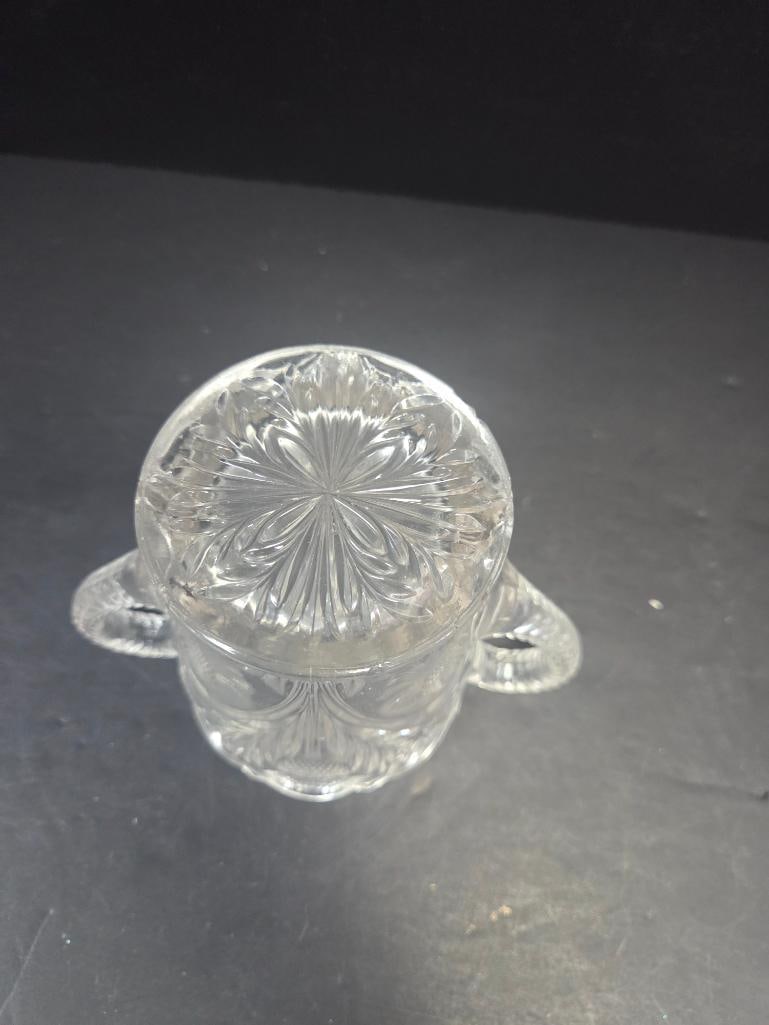 Three-Piece Pressed Glass Fern Pattern Table Set - 8