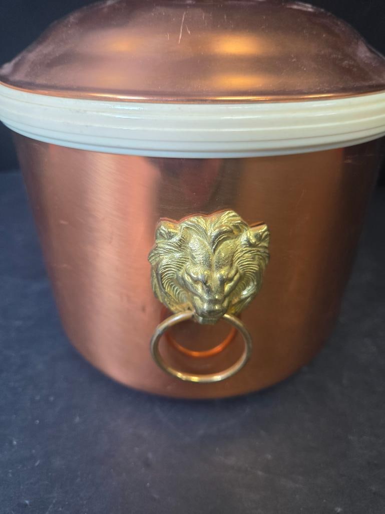 Copper Warming Stand and Lidded Pot - 2