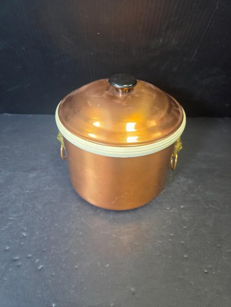 Copper Warming Stand and Lidded Pot - 5