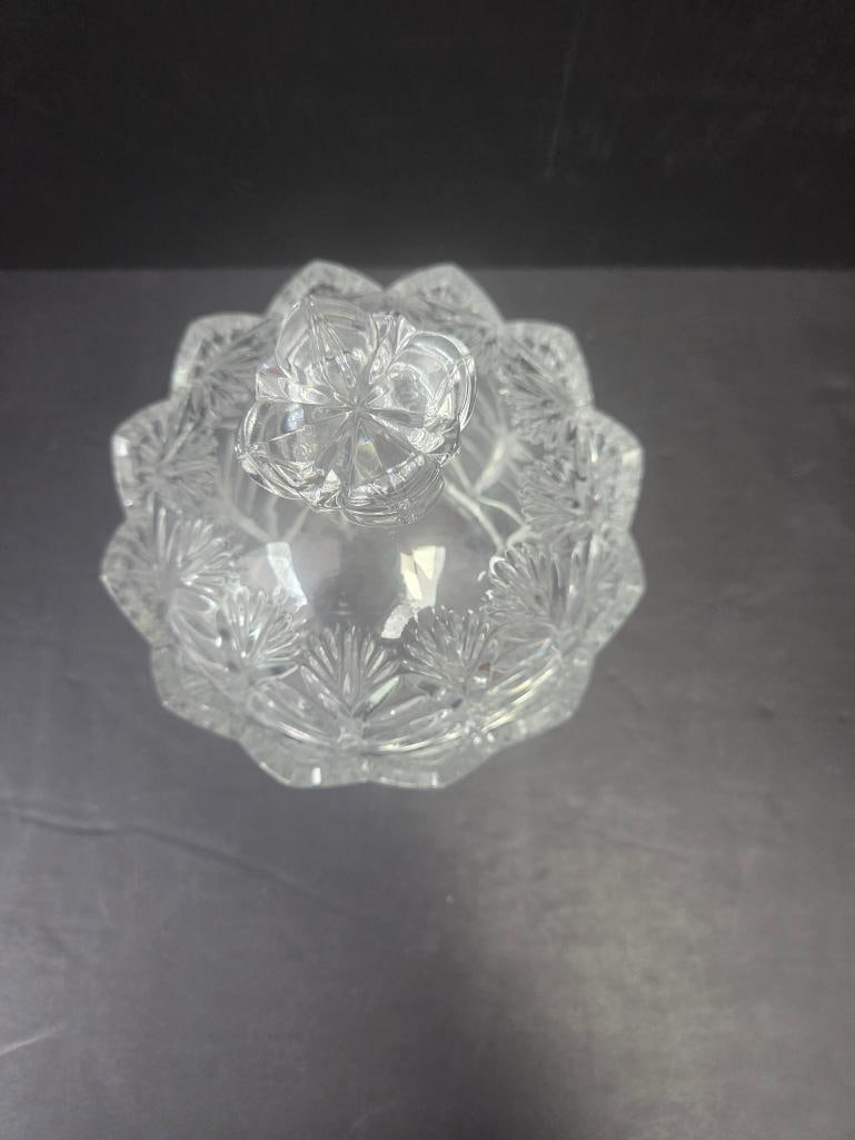 Cut Crystal Covered Candy Dish - 2