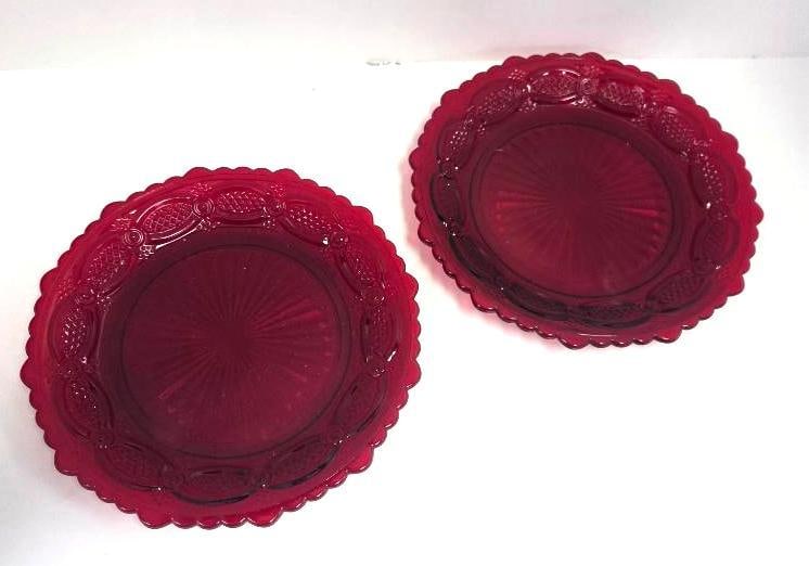 Avon 'Cape Cod Collection' Ruby Glass Grouping, Eight Pieces - 2