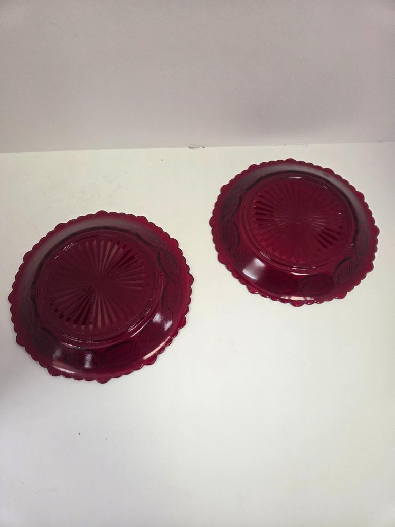 Avon 'Cape Cod Collection' Ruby Glass Grouping, Eight Pieces - 4