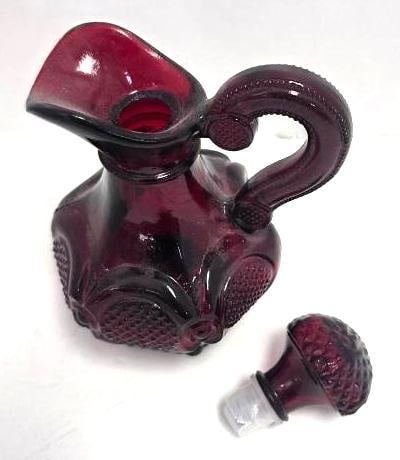 Avon 'Cape Cod Collection' Ruby Glass Grouping, Eight Pieces - 7