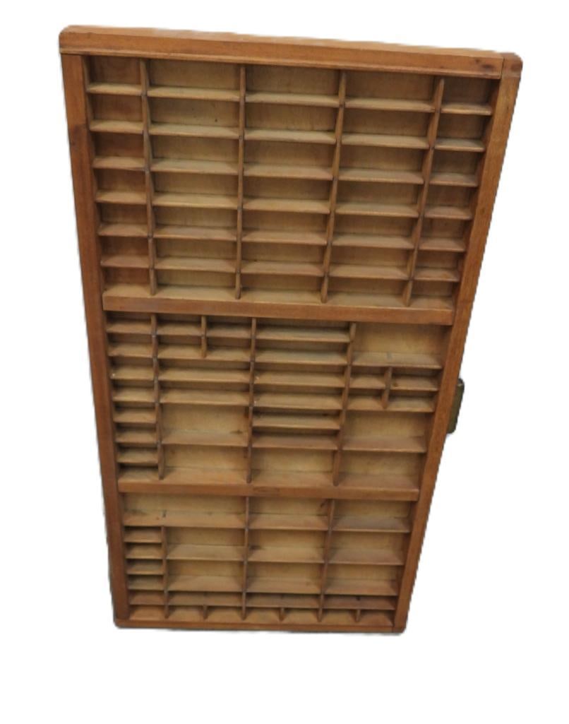 Antique Wooden Printer's Type Case - 3