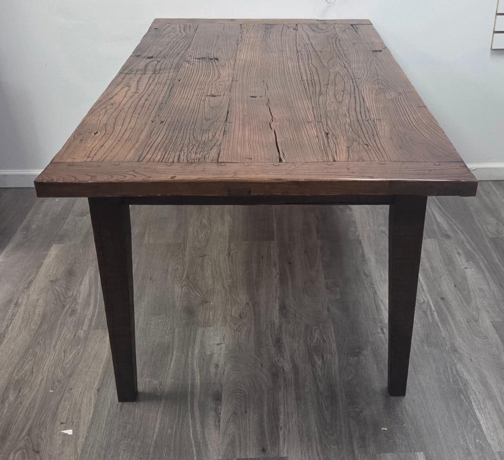 Rustic Farmhouse Plank-Top Table - 2