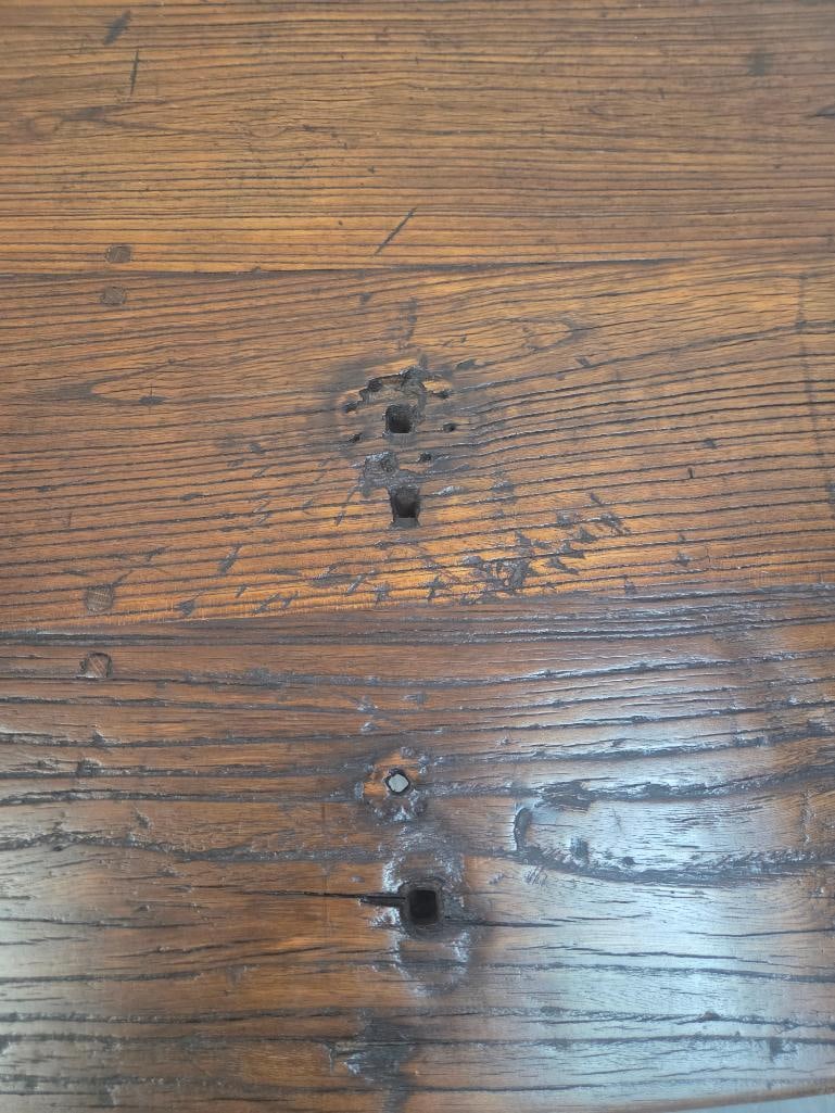 Rustic Farmhouse Plank-Top Table - 3