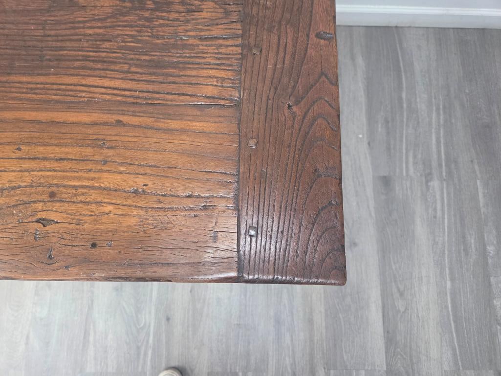 Rustic Farmhouse Plank-Top Table - 5