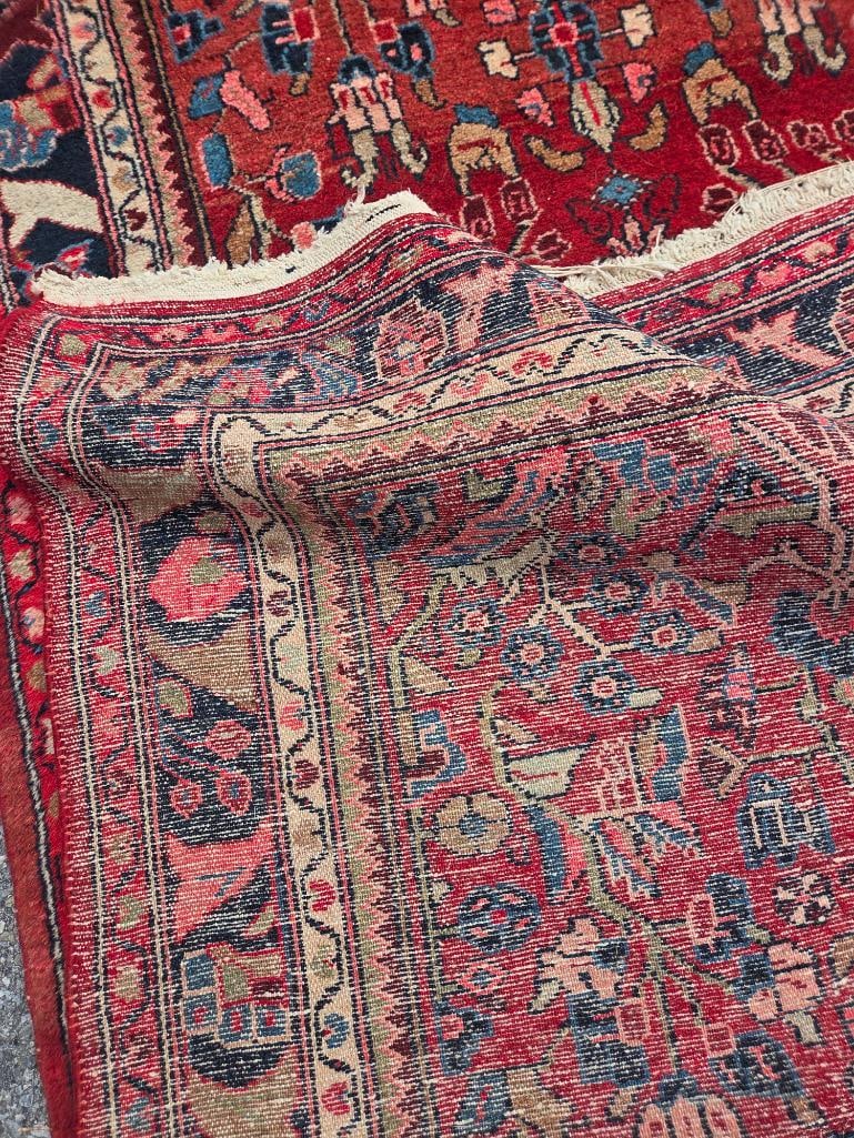 Red Persian-Style Wool Runner Rug - 3