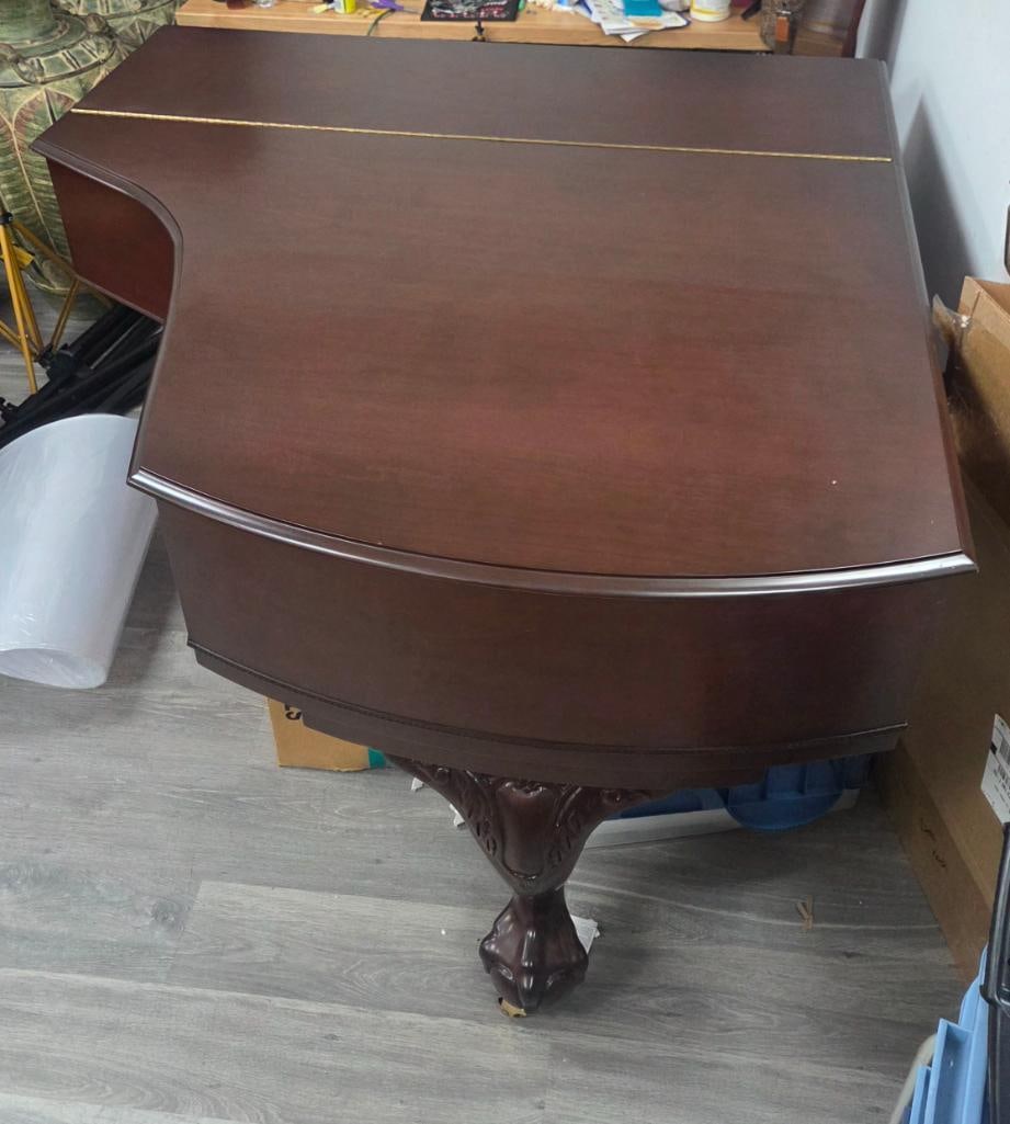 Story & Clark Mahogany Baby Grand Piano with Bench and Curved Side Table - 9