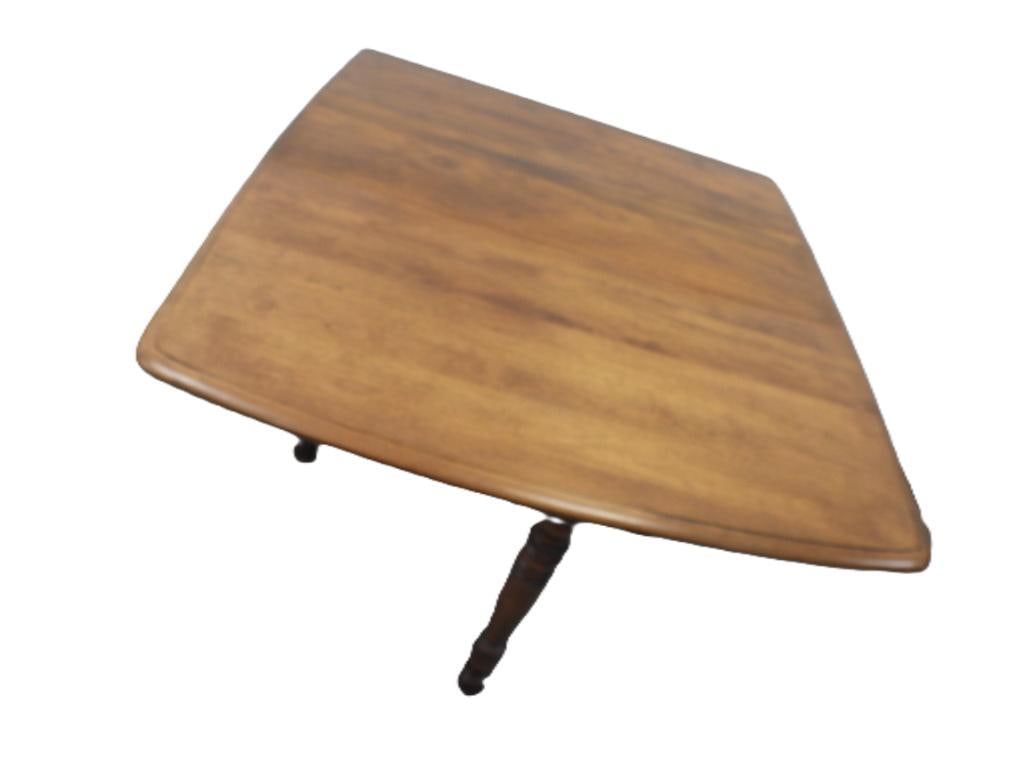 Vintage Wood Drop Leaf Dining Table - 3