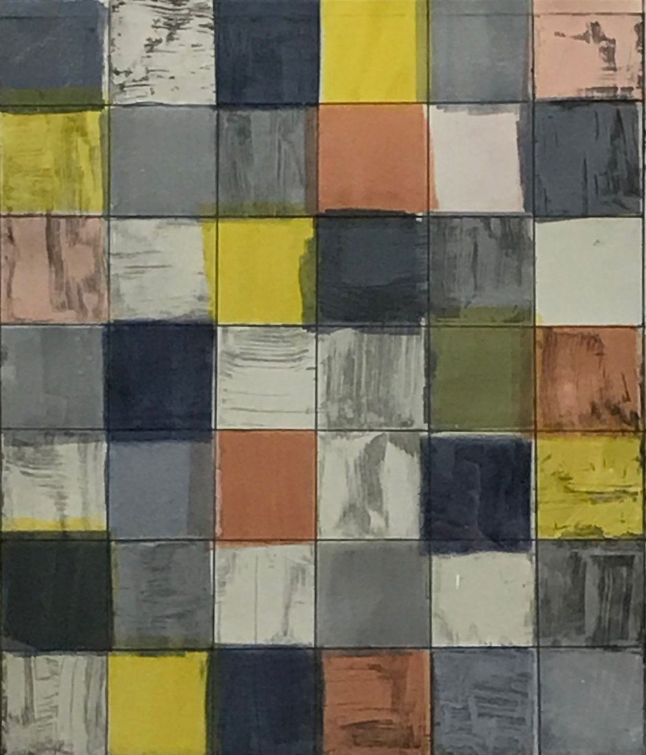 Beth Dorsey, "Tangerine, Grey, and Blue" (1 of 4)