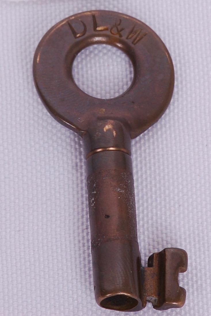 Delaware Lackawanna & Western Railroad Switch Lock Key: Delaware Lackawanna & Western Railroad Switch Lock KeyDelaware Lackawanna & Western Railroad Switch Lock Key. Stamped with DL&W on the front of the key