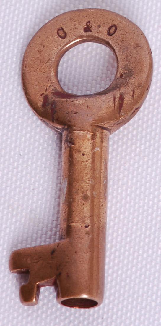 Chesapeake and Ohio Railroad Switch Lock Key: Chesapeake and Ohio Railroad Switch Lock KeyChesapeake and Ohio Railroad Switch Lock Key. Stamped with C&O on the front with 83L just above the barrel and a faint serial number of 3022L.