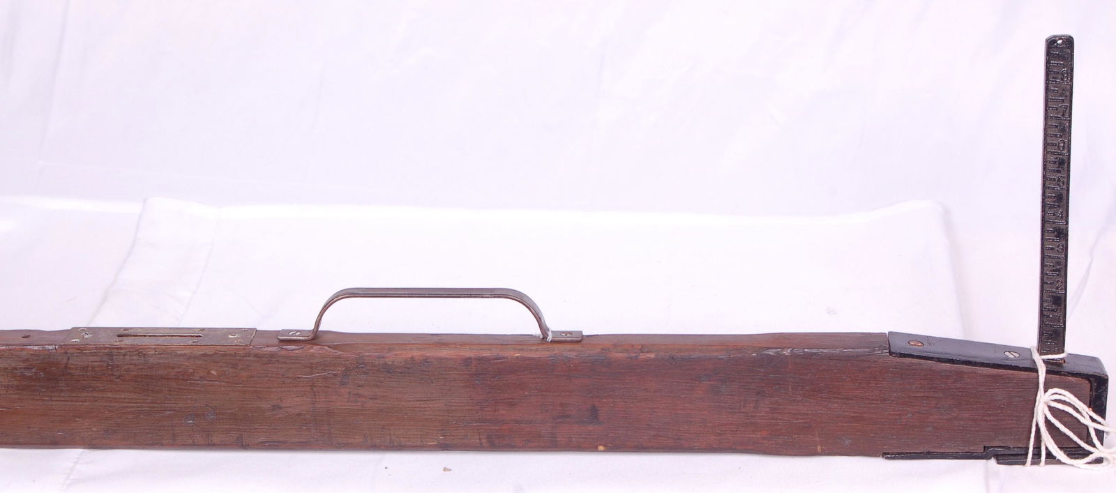 Railroad Wooden Track Level: Railroad Wooden Track LevelWooden Railroad Track Level. Good condition with signs of an older restoration and at least a few screws being newer replacements. See photos for best description.