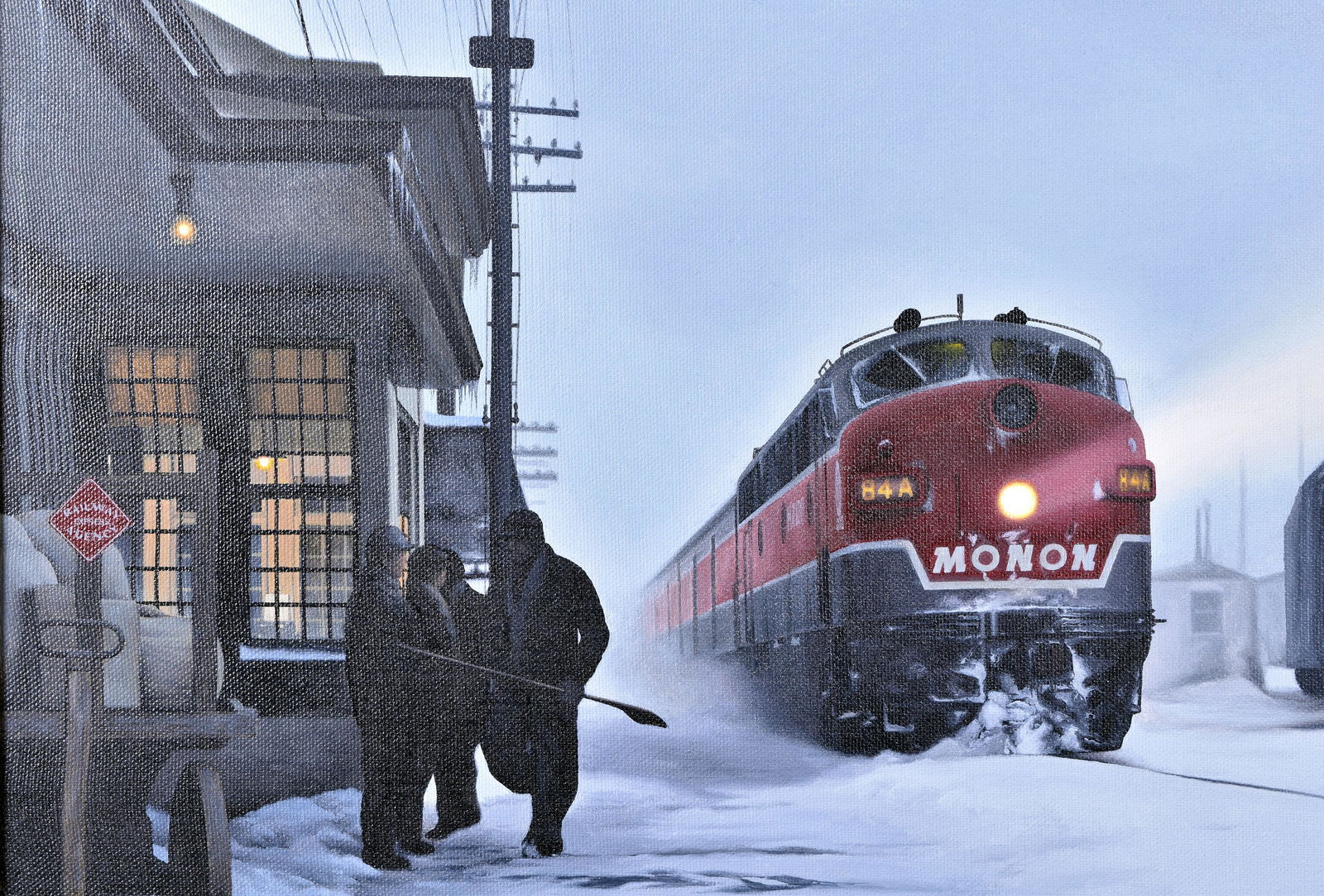 Robert Skiba, 1958-2011, Monon in the Winter, Acrylic (1 of 5)