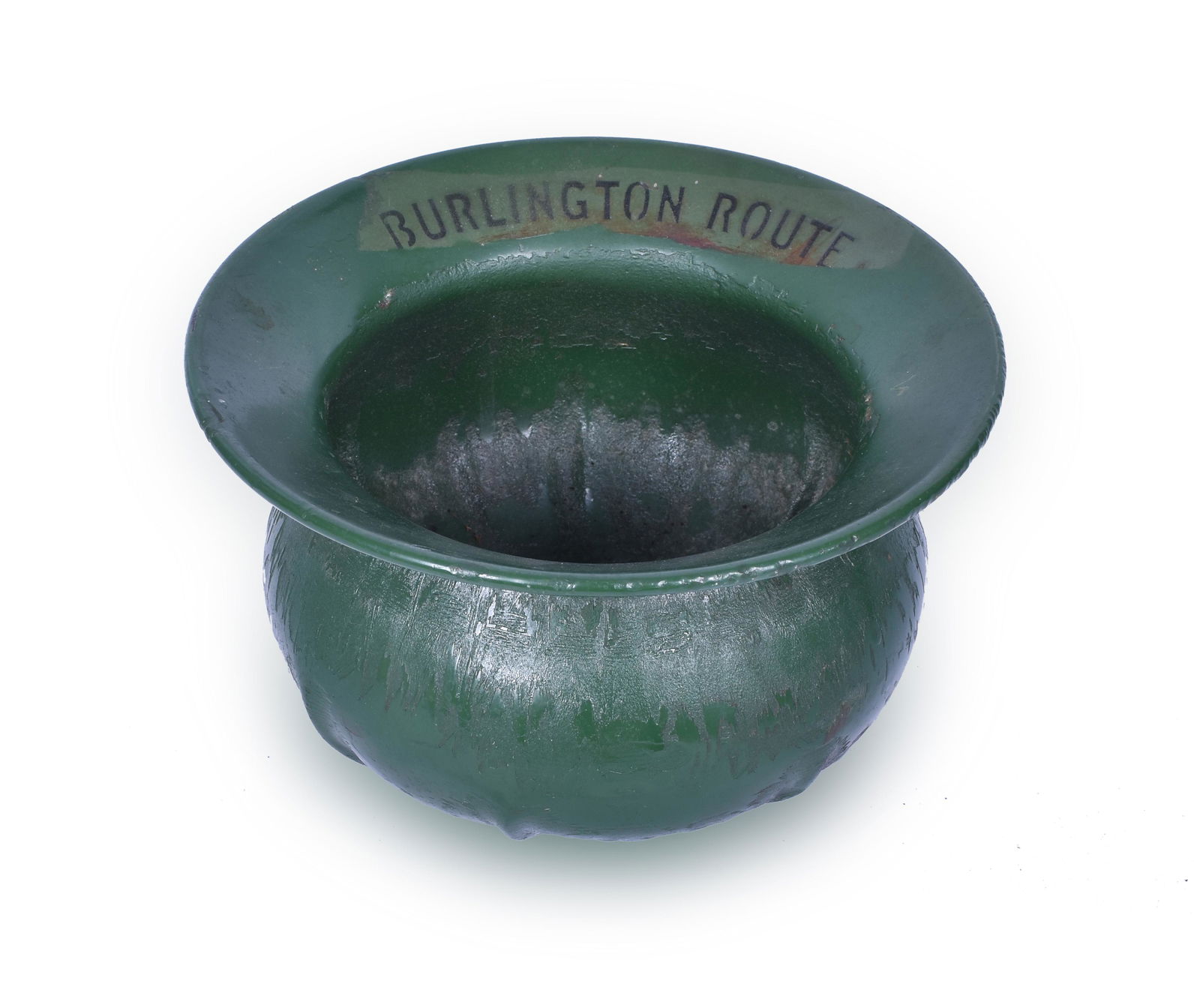 CB&Q / Burlington Route Railroad Porcelain Spittoon (1 of 2)