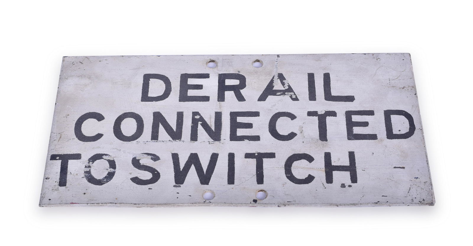 Derail Connected To Switch Metal Railroad Sign (1 of 2)