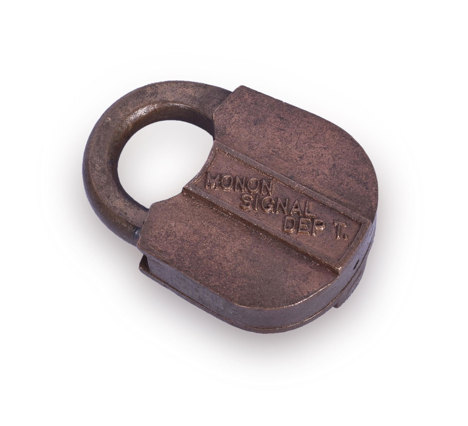 Monon Railroad Signal Department Brass Lock. (1 of 2)