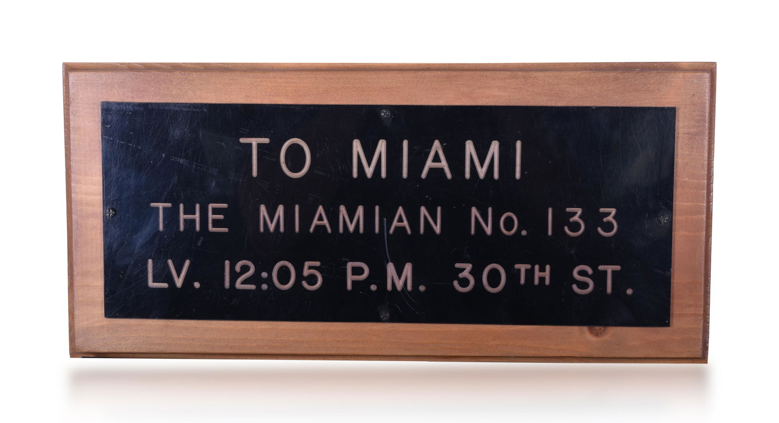 Atlantic Coast Line Railroad Miamian Departure Sign - (1 of 4)