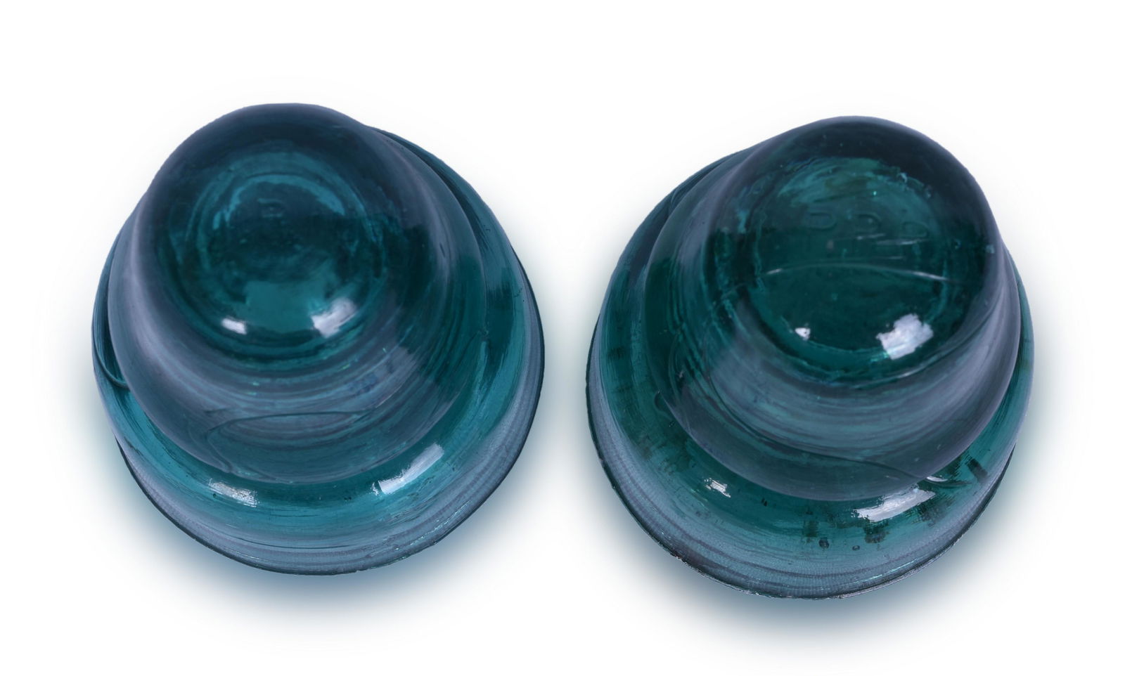 Pair of Pennsylvania Railroad Glass Telegraph Line (1 of 5)