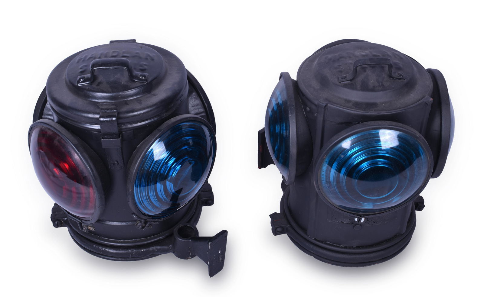 Pair of No. 79 Handlan Restored Railroad Marker Lamps (1 of 6)