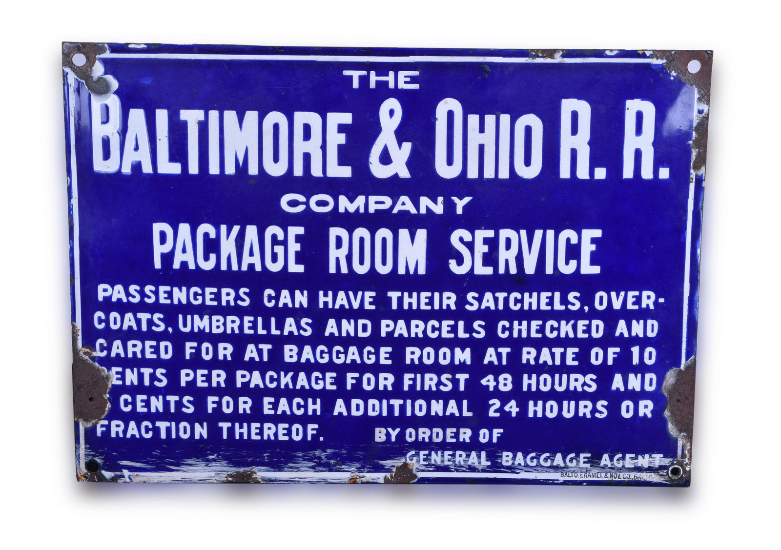 Baltimore and Ohio Railroad Porcelain Package Room (1 of 7)